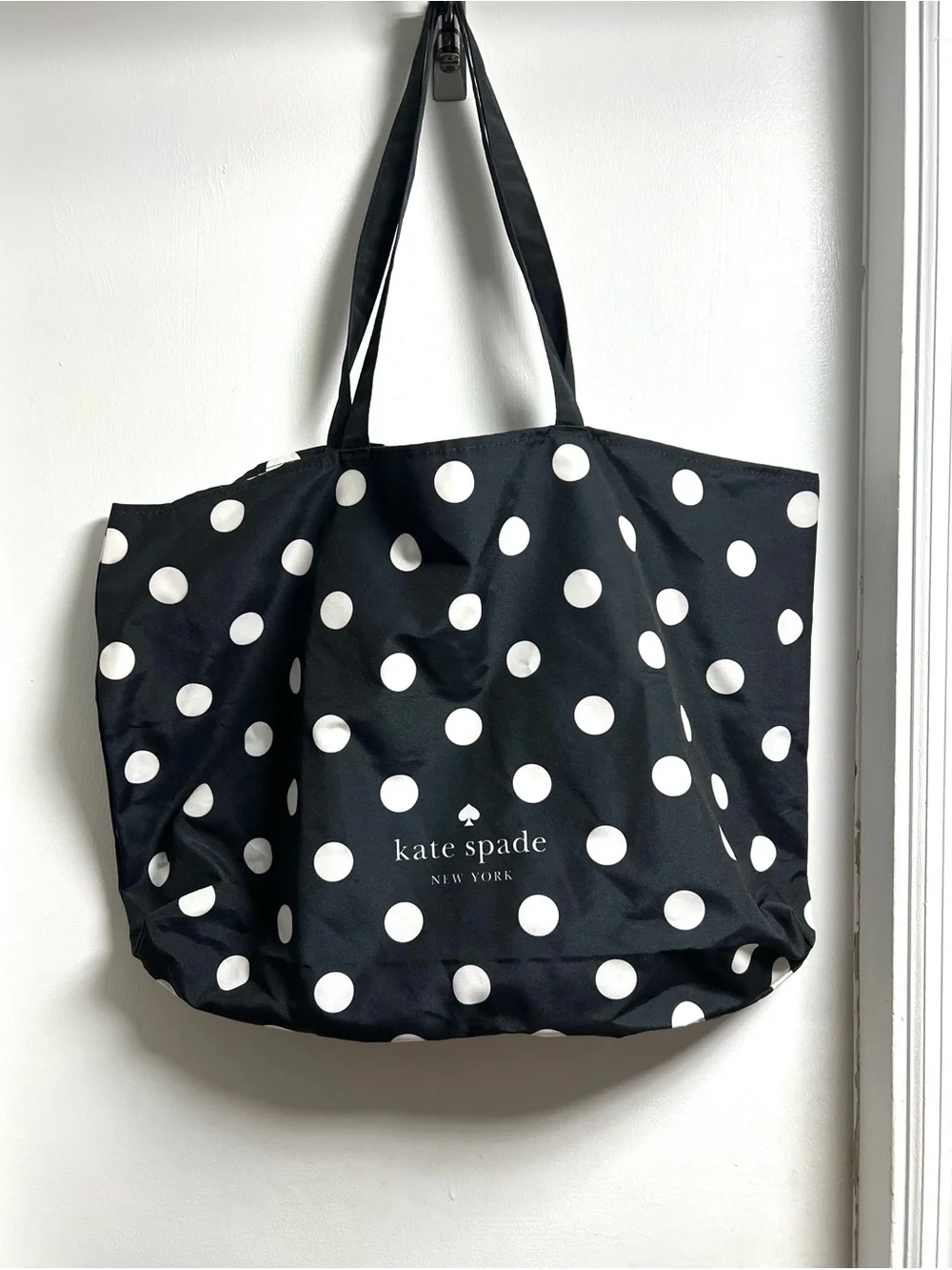 Kate Spade Black and White Polka Dot Tote